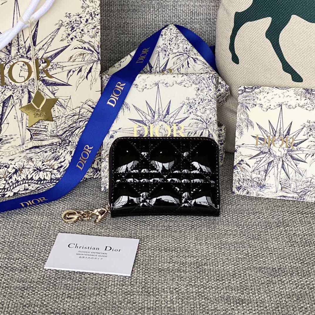 디올 DIOR 보야저 페이턴트 지퍼 지갑 4칼라 S0985OVRB M900