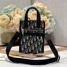 DIOR 디올 오블리크 사파리 노스-사우스 토트 백 미니 H03E 2ESWS017YKY