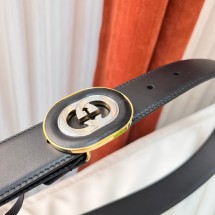 구찌 남성용 인터락킹 G 버클 3.5CM 벨트 2칼라 ‎740374 AAB8U
