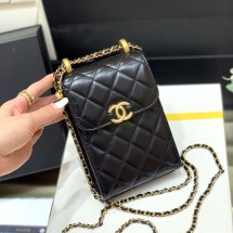 샤넬 체인 미니백 카프스킨 골드 메탈 블랙 AP2291 B06092 94305