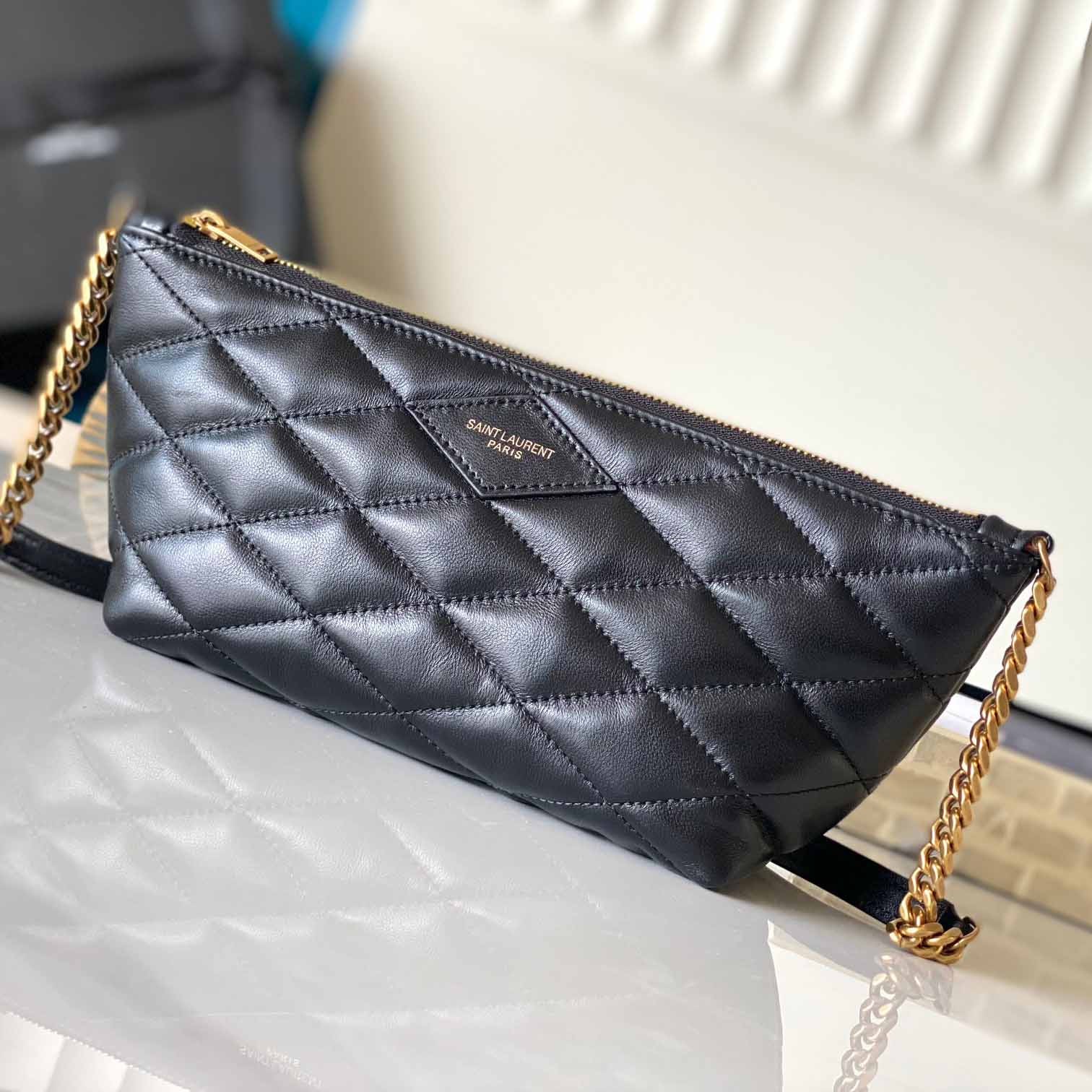 생로랑 퀼팅 체인 미니백 램스킨 2칼라 755979