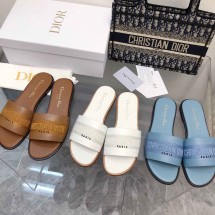 디올 24SS 디웨이 레더 앤 자수 코튼 뮬 KCQ986CEY (3컬러)