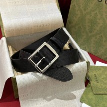 구찌 GG 러버 레더 3.5 벨트 블랙 가죽 761567AABZA1000