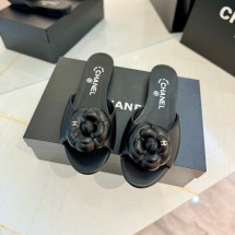 샤넬 까멜리아 슬리퍼 램스킨 4칼라 G45499
