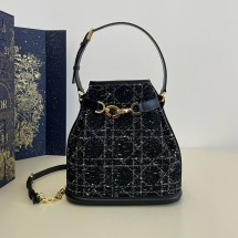 디올 쎄 디올 미디엄 백 까나쥬 블랙 M2271UTKV M911