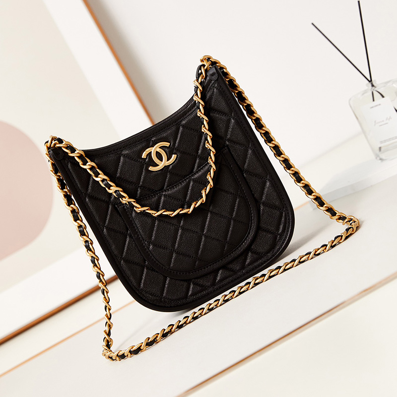 샤넬 24SS 메인컬렉션 CC 퀼팅 포켓 체인 호보 핸드백 2컬러 AS4532