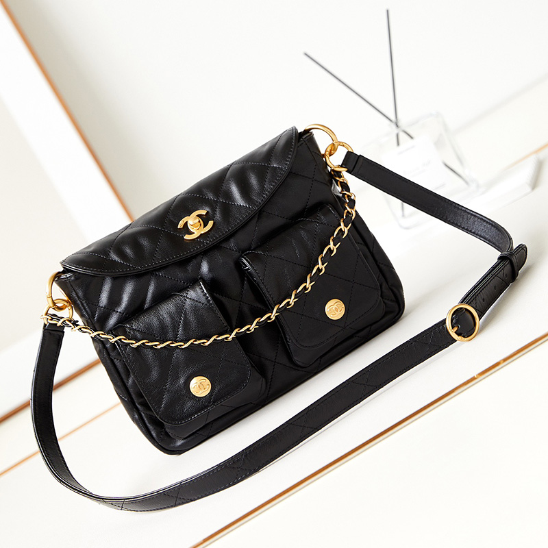 샤넬 24P 투포켓 호보 핸드백 미듐 (4컬러) AS4743