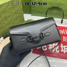 구찌 홀스빗 1955 레더 미니 크로스백 BLACK 699296 1DB0G 1000