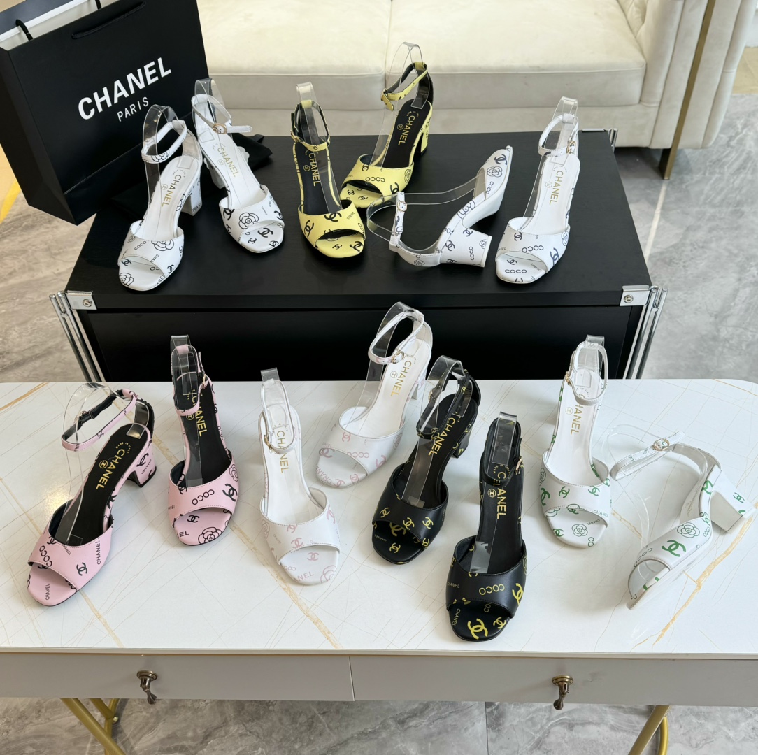 CHANEL 샤넬 CC로고 프린티드 5.5 샌들 7칼라 G38974