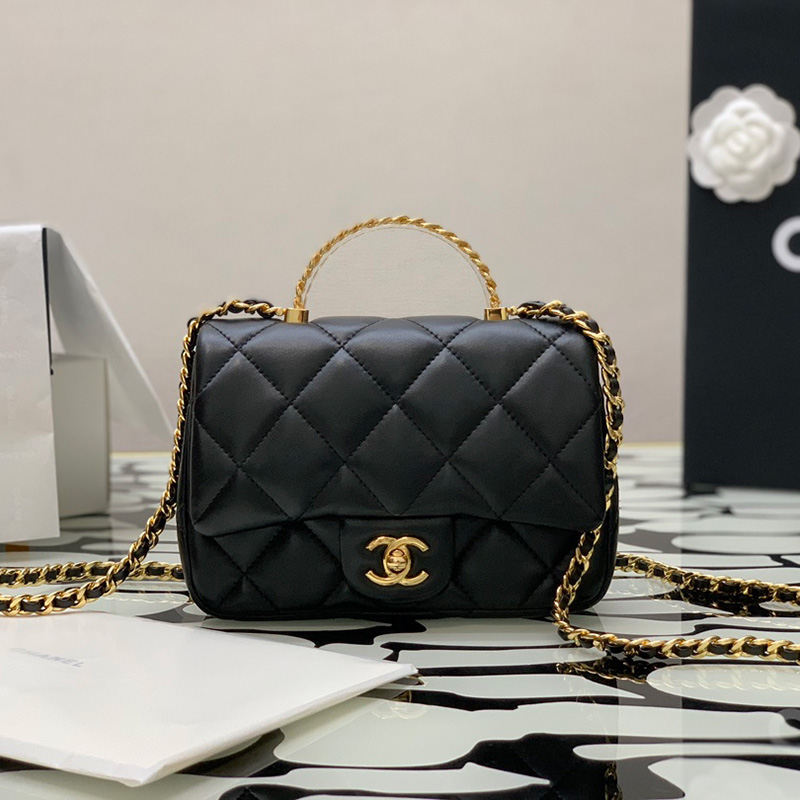 샤넬 24 SS 핸들 장식 미니 플랩백 3칼라 AS4847