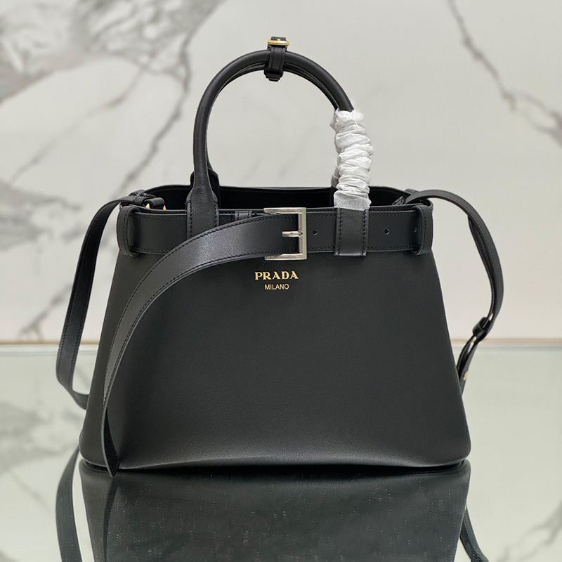 프라다 버클 미디움 가죽 핸드백 1BA434 2CY9 F0002