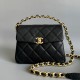샤넬 24S 탑핸들 골드 체인 캐비어 미니 플랩 백 AS4472