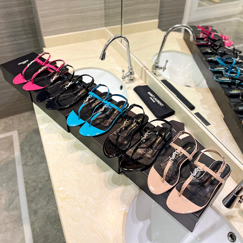 생로랑 여성 Cassandra 샌들 7164111TVNN 1000 (5칼라)