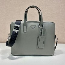 프라다 리나일론 앤 사피아노 레더 브리프케이스 2VE368