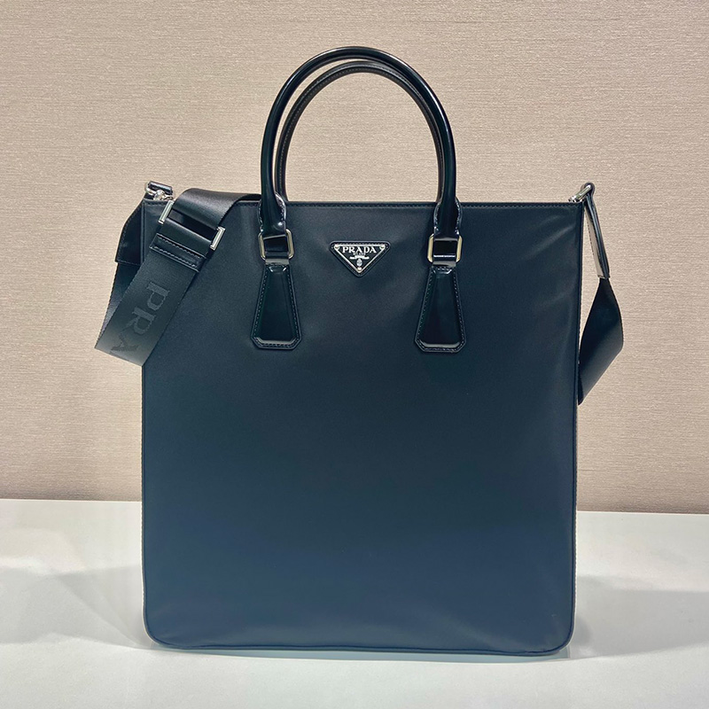 프라다 리나일론 브러시드 레더 토트백 2VG115 789 F0002 V OOO