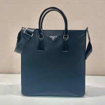 프라다 리나일론 브러시드 레더 토트백 2VG115 789 F0002 V OOO
