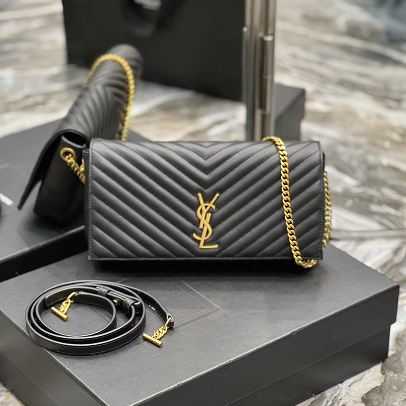 YSL 생로랑블랙 램스킨 케이트 99 체인 숄더백 금장 은장 660618