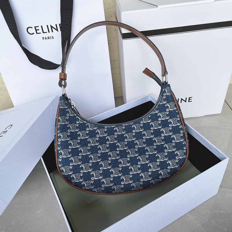 셀린느 24SS 트리오페 데님 아바 호보백 데님실버 193952FNM