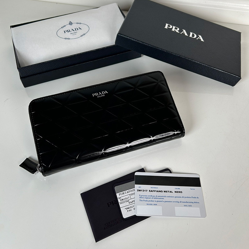 프라다 남자 지갑 브러시드 가죽 블랙 2ML317_2CNV