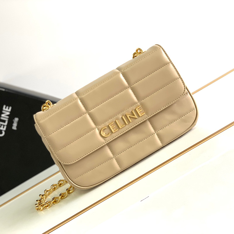 셀린느 모노크롬 마틀라세 체인 숄더백 - 퀼트 고트스킨 - 111273EPZ