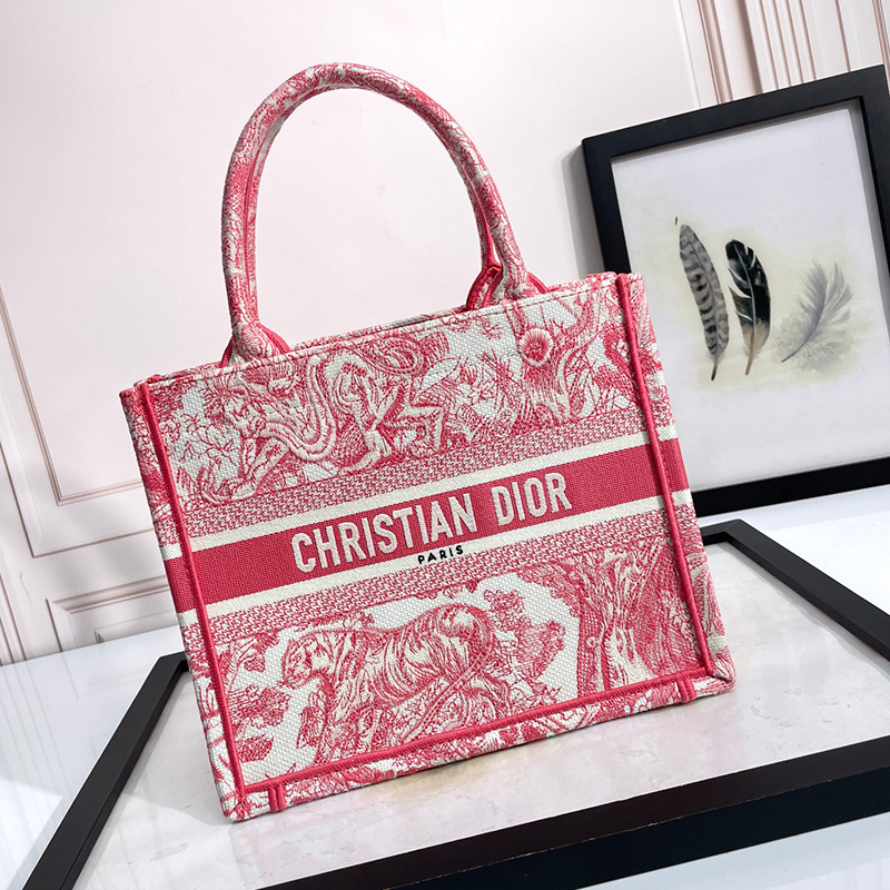 디올 북토트 토트백 스몰 캔디 핑크 자수 M1296ZTDT M03I