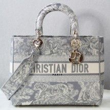 디올 Lady D-Lite 라지 백 BLUE M0566ORGO M932