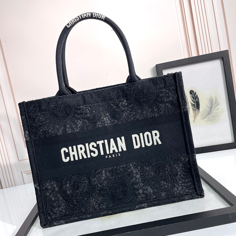 디올 북토트 백 미듐 블랙 M1296ZECY M911