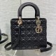 디올 레이디백 호라이즌블루 까나쥬 미디엄 토트백 블랙 M0565ONGE