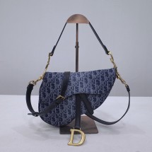 디올 새들백 데님 블루 오블리크 숄더백 M0455CDCE