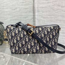 디올 24SS 노마드 오블리크 파우치 클러치백 블루 S5554OTZQ