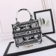DIOR 디올 북 토트백  화이트블랙 스몰 M1296ZESE M993