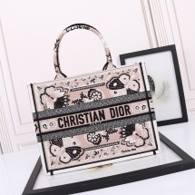 디올 북 미디엄 토트 백 멀티컬러 베이지 M1296ZESE M918