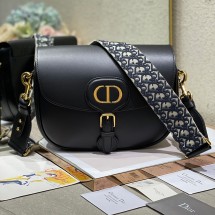 디올 DIOR BOBBY 레더 자수 스트랩 로고 라지 백 M9320UMOB