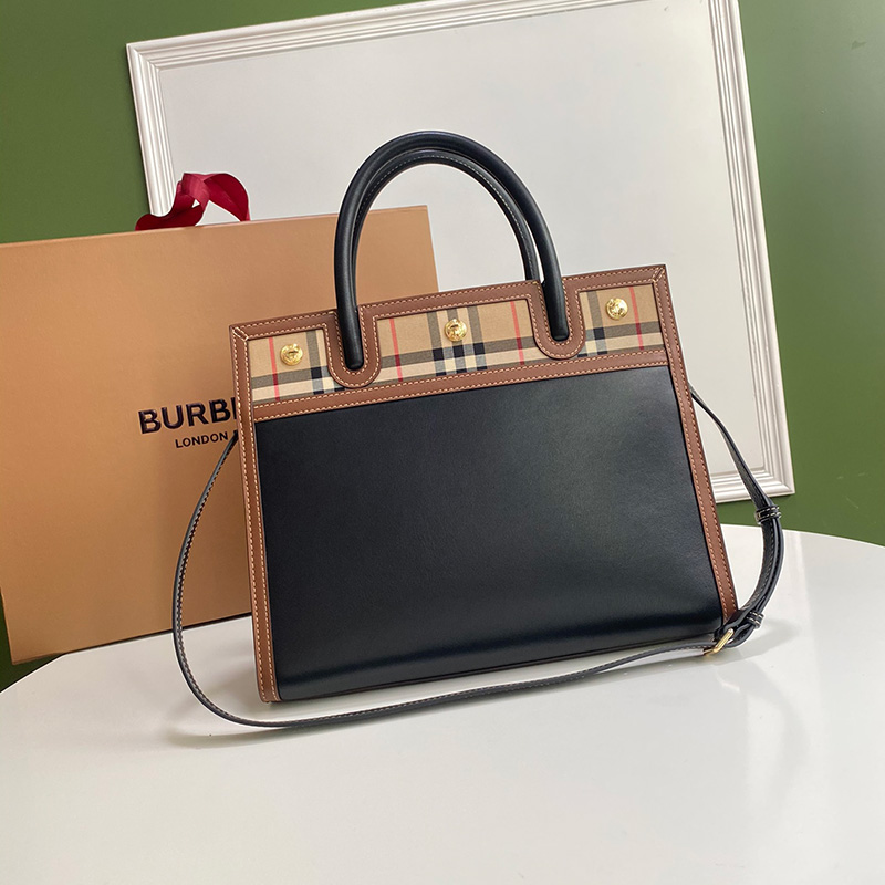 버버리 아울렛 미디엄 타이틀 탑핸들 토트백 80246941