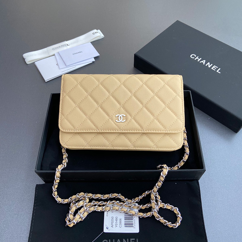 샤넬 클래식 WOC 캐비어 월렛온더체인 베이지 AP0250