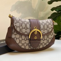 코치 소호 백 인 시그니처 자카드 CJ814 B4S0M