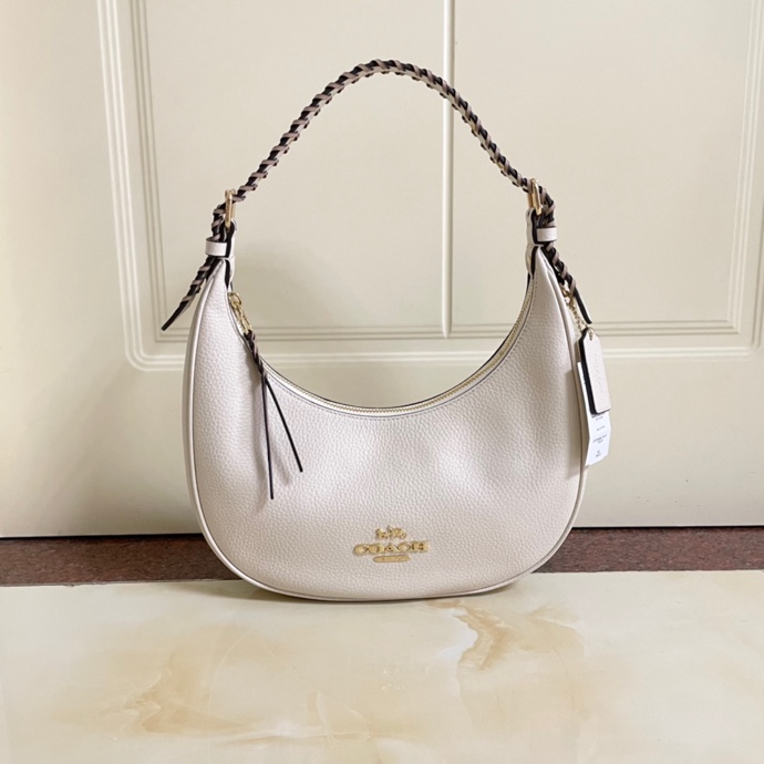 코치 Bailey 27 로고 지퍼 여밈 레더호보 토트겸 숄더백 미디움 C4108