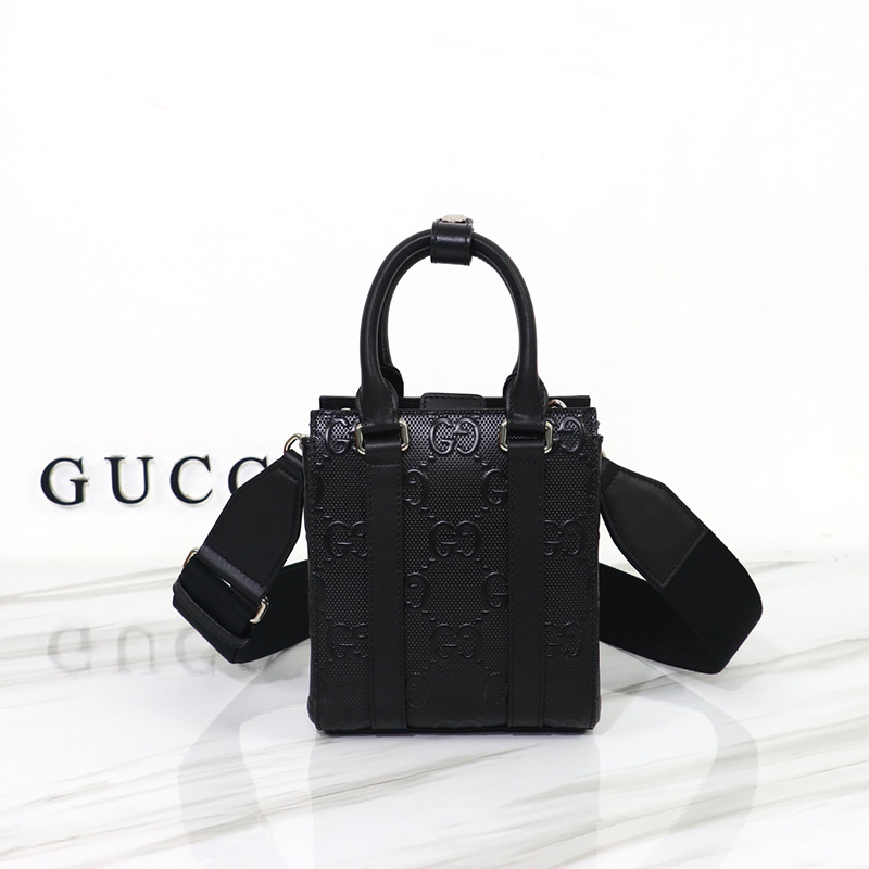 구찌 GG Supreme-embossed 남성 토트백 BLACK 6960101W3CN