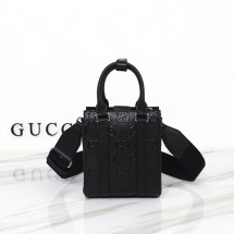 구찌 GG Supreme-embossed 남성 토트백 BLACK 6960101W3CN