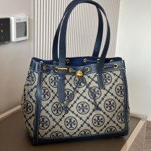 토리버치 티 모노그램 자카드 스몰 토트백 81803