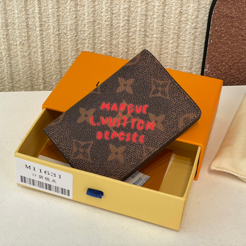 루이비통 포켓 오거나이저 카드 지갑 브라운 M11631