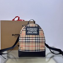버버리 로고 아플리케 빈티지 체크백팩 8031006