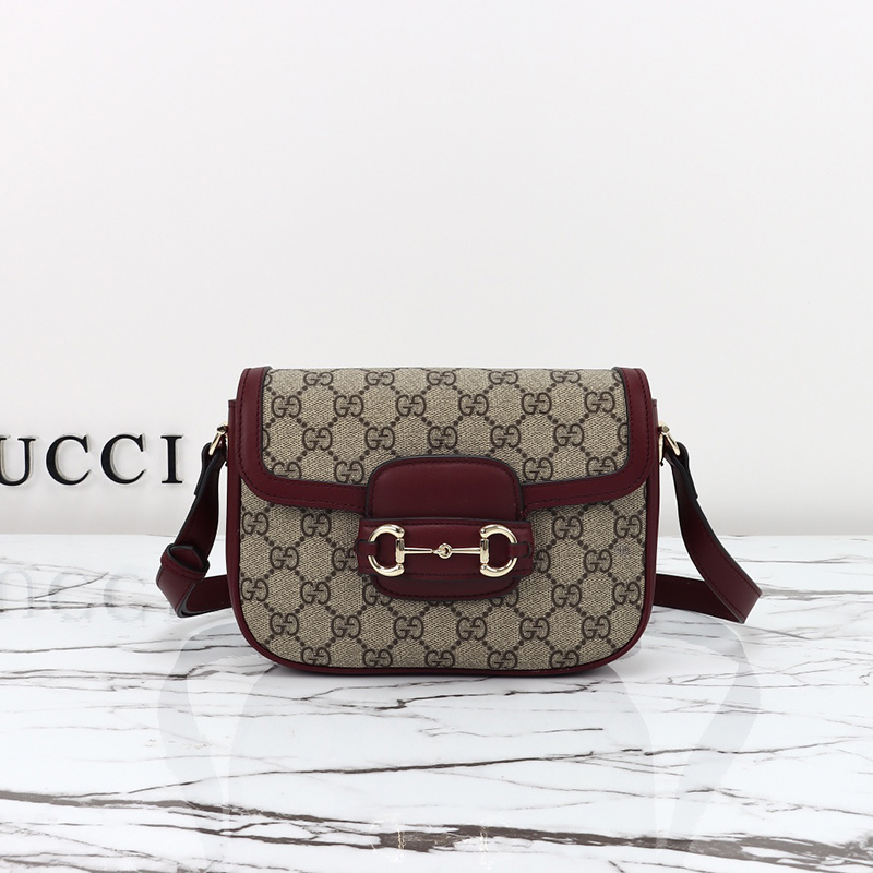 구찌 호스빗 1955 캔버스 레더 크로스백 815205