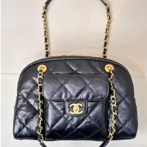 샤넬 24A 로고 송아지가죽 숄더백 블랙 AS4812 AS4905