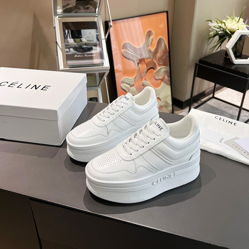 셀린느 웨지 아웃솔 블록 로우탑 스니커즈 옵틱 화이트 24SS 346163338C