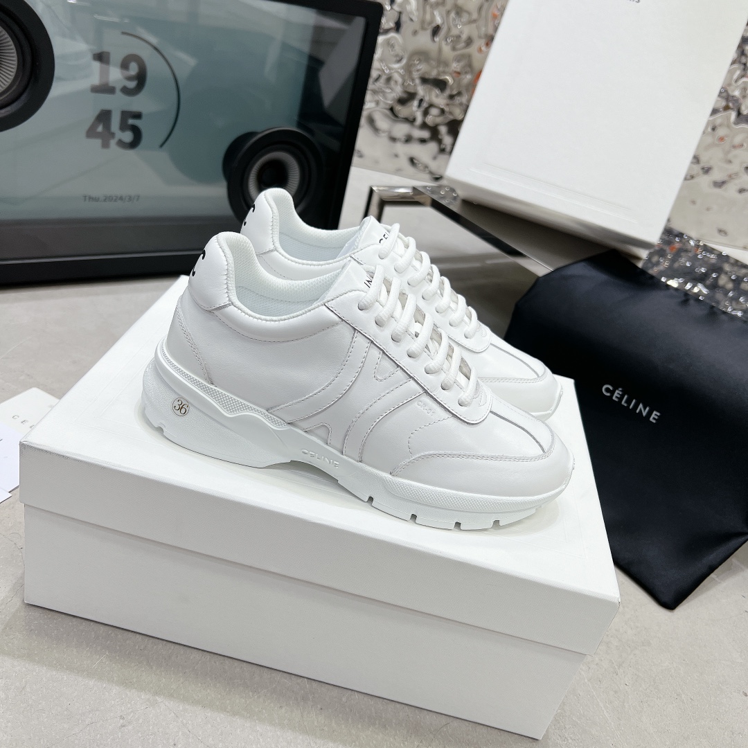 셀린느 러너 CR 01 로우 레이스업 스니커즈 남녀공용 359283338C 01OP