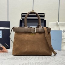 프라다 버클 스웨이드 토트 백 1BA416VDBO2C4S
