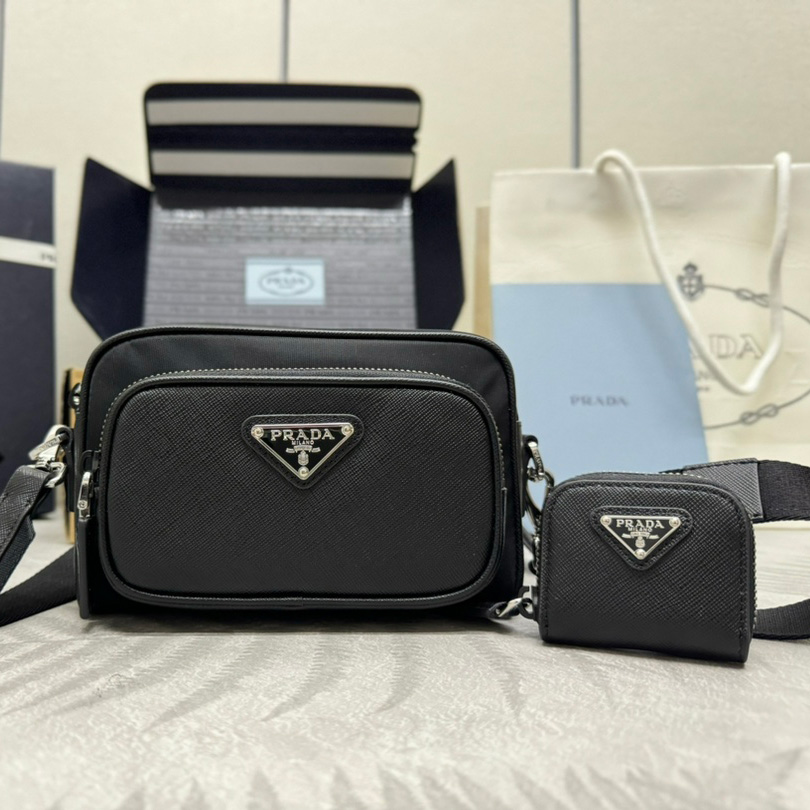 프라다 사피아노 삼각로고 블랙 크로스백 남성 2VH172 2FAD