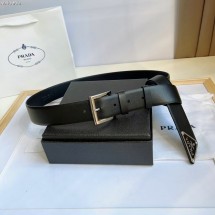 프라다 사피아노 레더 벨트 블랙 남성 3.5CM 2CC545