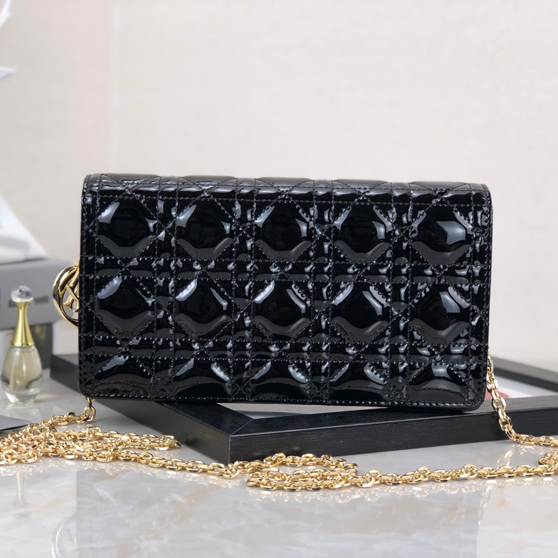 디올 레이디 파우치 까나쥬 페이턴트 송아지 가죽 4컬러 S0204OVRB